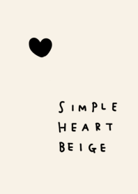 Simple heart black beige