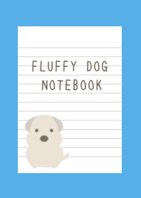 FLUFFY DOG NOTEBOOK-BLUEj