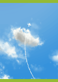 Blue sky and airplane on MG