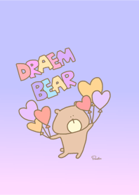 Urso pastel sonhar com um coração fofo