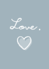 Simple Heart Theme *blue gray & beige*
