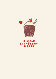 simple cola float heart beige