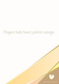 Elegant lady heart palette orange