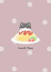 Kuroshiba and Omelet rice -pink- dot