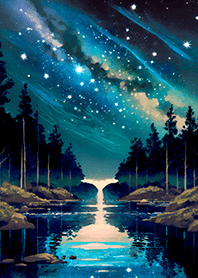 Beautiful starry night view#1085