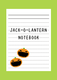 JACK-O-LANTERN NOTEBOOK-RED-GREENj