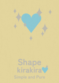 kirakira heart Dull yellow