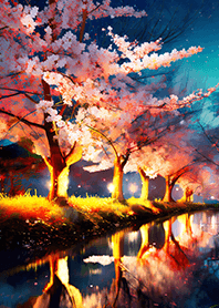 美しい夜桜の着せかえ#675