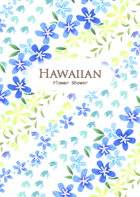 Hawaiian flower shower Blue - for World