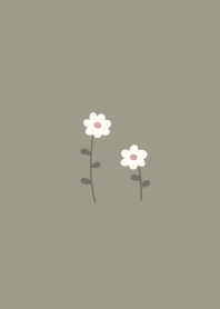 Moss grey and cute flowers