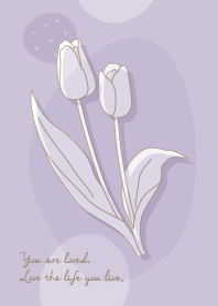 dull color tulip/Purple