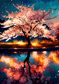 Beautiful night cherry blossoms#365