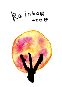 Rainbow colored tree two