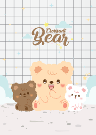 Croissant Bear Love White