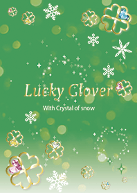 緑 : 幸運の四つ葉とクリスタル