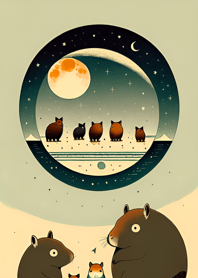 浮世絵 - 水豚 fC4563