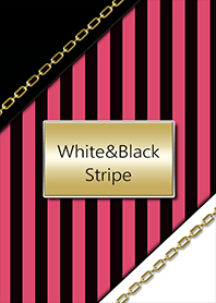 White&Black stripe pattern pink color