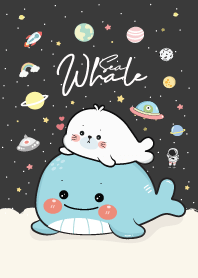 วาฬ & แมวน้ำ น่ารัก : สีดำ