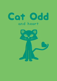 Cat Odd & Heart  Deep peep green