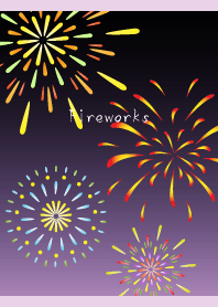 Fireworks Sky on light purple