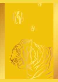 tiger on yellow