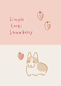 simple Corgi strawberry beige.