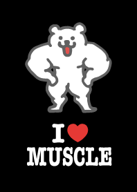 I LOVE MUSCLE(Macho Bear) Black