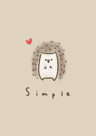 Hedgehog. Loosen. beige.