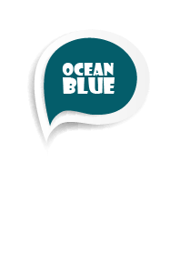 Ocean Blue Button In White V.2 (JP)