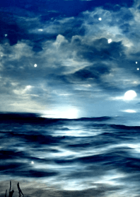 夜の月 月の海 #DkW_4。