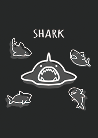 黒と白 : シンプルなサメ着せ替え