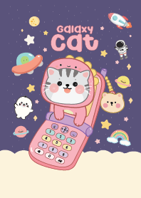 little cat & seal galaxy purple