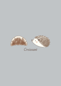 Hedgehog and Croissant 2 -gray-