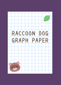 RACCOON DOG GRAPH PAPER/DEEP PURPLE