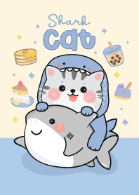 Cat love shark :D