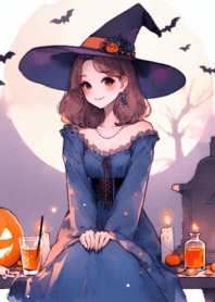 cute little witch halloween V.12