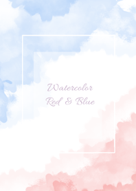 Water Color: Red and Blue