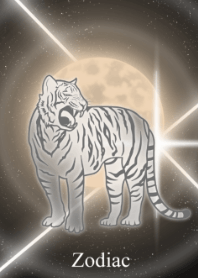 Zodiac tiger and moon JPN