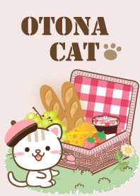 Natural cat, fashionable picnic theme