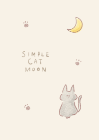 簡單的 貓月亮 淺褐色的
