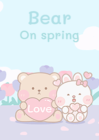 Bear&rabbit on spring!