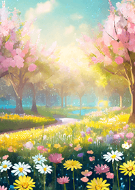 優美な春の風景の着せかえ(Spring-805)