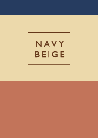 Basic Simple/ Navy Beige & Dull Red