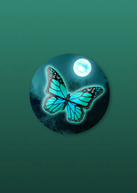 Butterfly dancing in the night GreenBlue