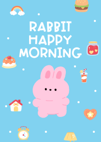 Rabbit Happy Morning (blue)