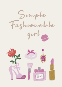 Simple Fashionable girl -pink-