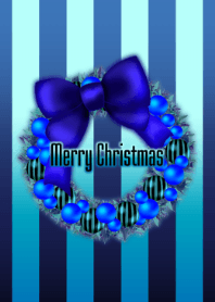 Christmas wreath -Blue-