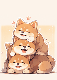 我最愛的狗狗寶貝❤-2 柴犬疊疊樂