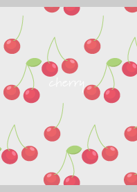 Sweet cherries on gray