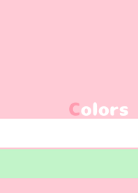 カラーズ*ピンク&ホワイト&グリーン